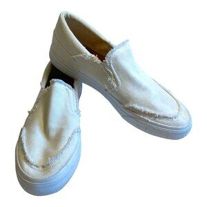 Lucky Brand Shoes Daphodil Casual Slip-On Moc Loafer White Fabric Women's 9.5 M